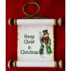 Keep Christ in Christmas Scroll Ornament